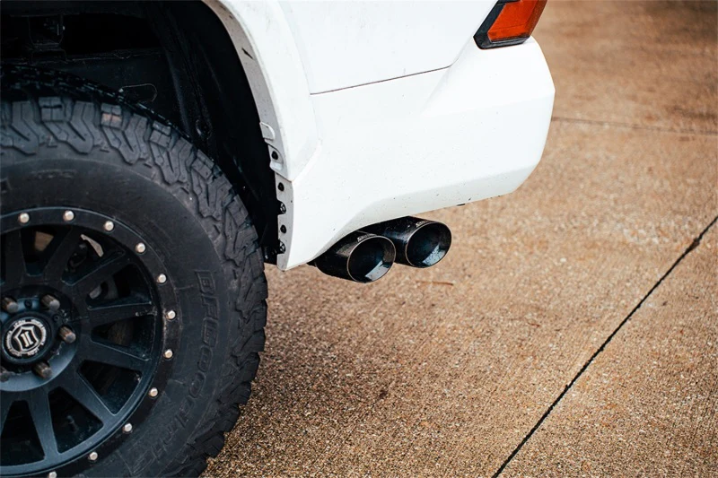 Corsa 22-25 Toyota Tundra 4WD 3in Sport Cat-Back Side Exit Exhaust System w/ Twin 4in Black PVD Tips - Image 3