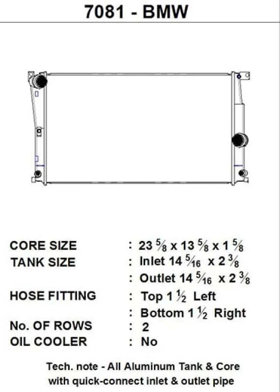 CSF BMW 2 Series (F22/F23) / BMW 3 Series (F30/F31/F34) / BMW 4 Series (F32/F33/F36) A/T Radiator - Image 9