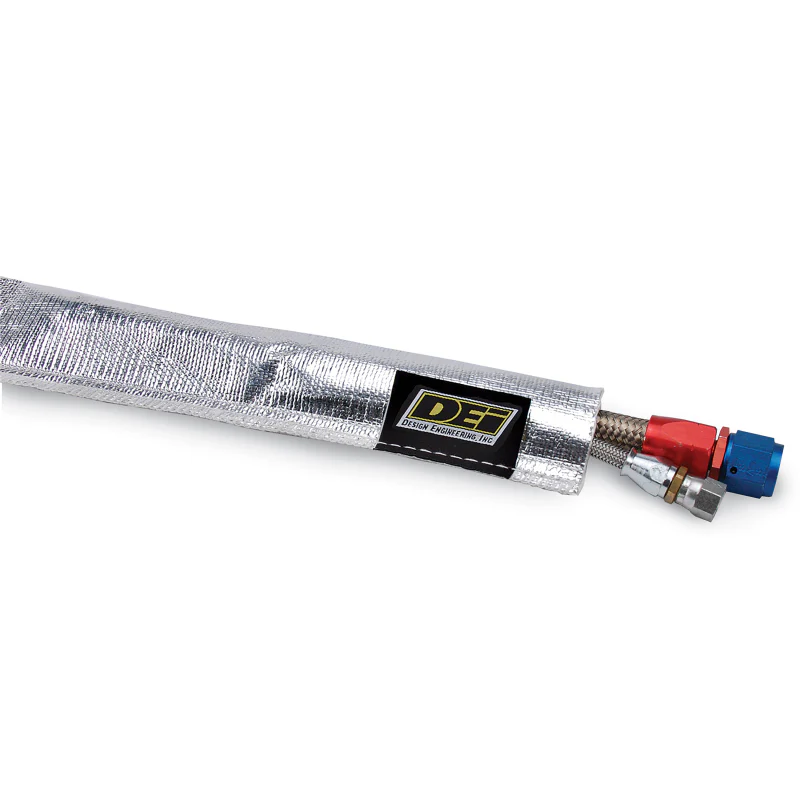 DEI Heat Sheath 1/2in I.D. x 3ft - Aluminized Sleeving - Sewn Edge - Image 3