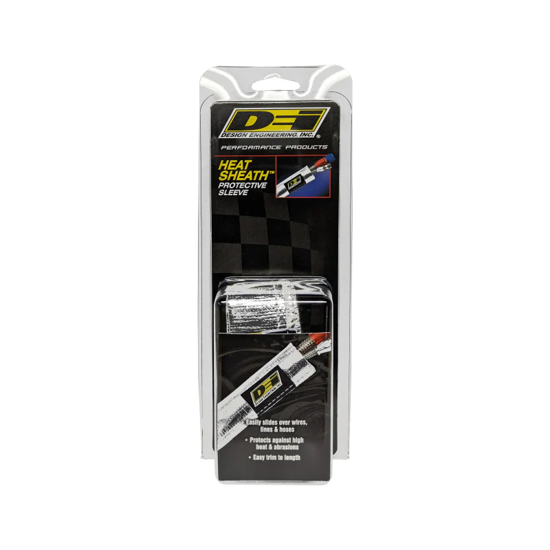 DEI Heat Sheath 1/2in I.D. x 3ft - Aluminized Sleeving - Sewn Edge - Image 7