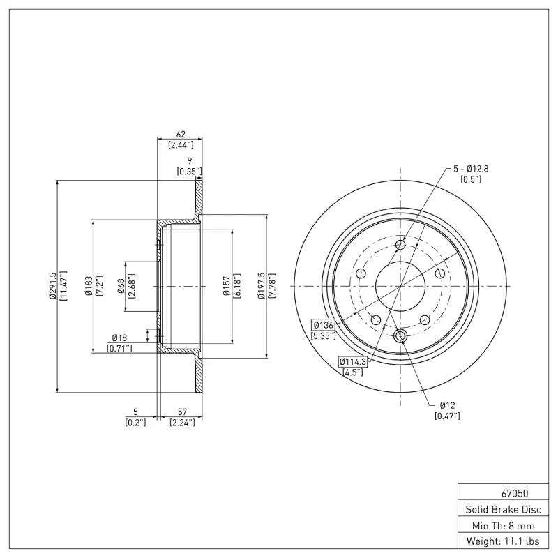 DFC 02-25 Nissan Altima Rear Brake Rotor - Image 3