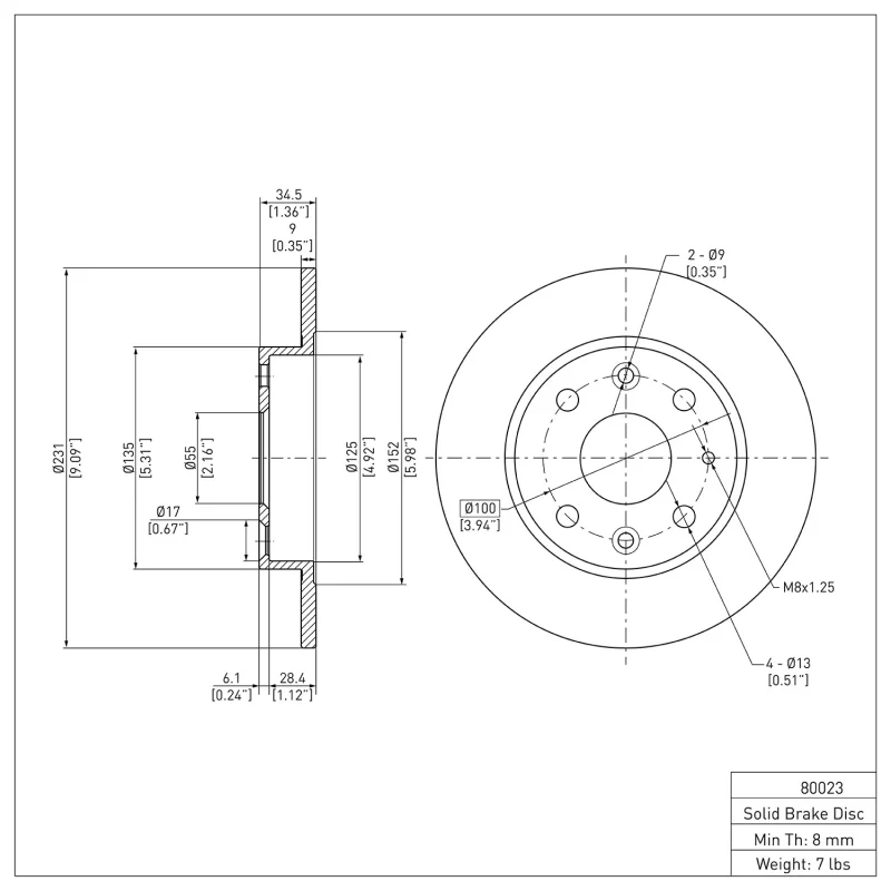 DFC 90-93 Mazda Miata Rear Brake Rotor - Image 2
