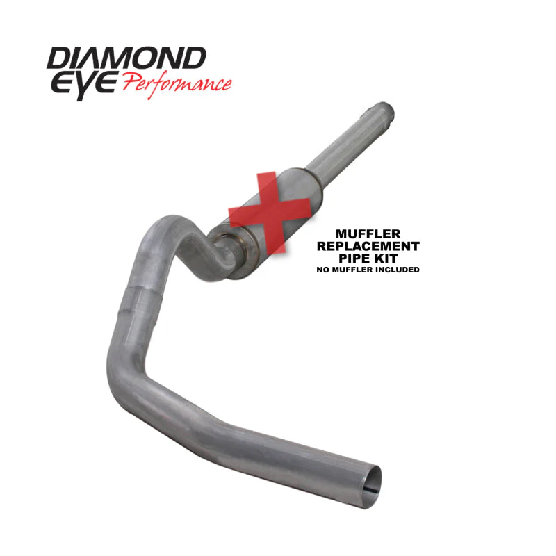 Diamond Eye KIT 4in Catback MFLR RPLCMENT PIPE Single AL: 94-97 FORD 7.3L F250/F350 PWRSTROKE - Image 2