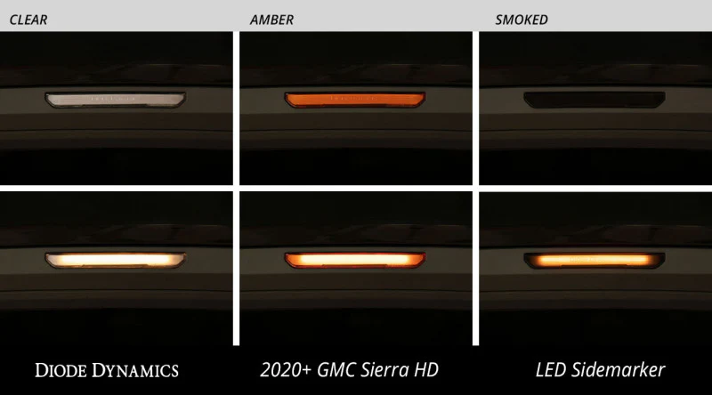 Diode Dynamics 20-21 Sierra 2500/3500 LED Sidemarkers HD Smoked Set - Image 5