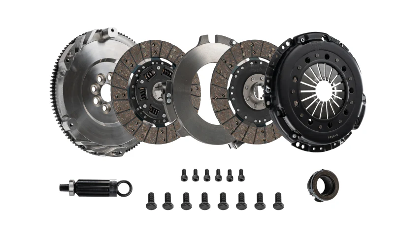 DKM Clutch BMW E34/E36/E39/E46/Z3 (6 Cyl) MS Twin Disc Clutch w/Steel Flywheel (660 ft/lbs Torque) - Image 2