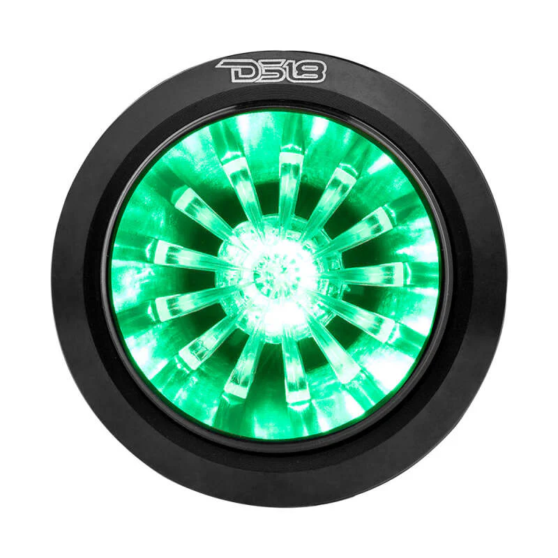 DS18 1.6in High Compression Neodymium Super Bullet Tweeter 140 Watts RMS 1in w/ RGB LED Lights - Image 2