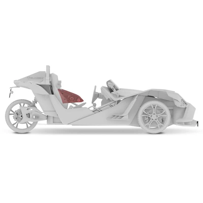DS18 2015+ Polaris Slingshot Arm Rest Enclosure Fits 2x 6.5in Speakers (Not Included) - Image 4