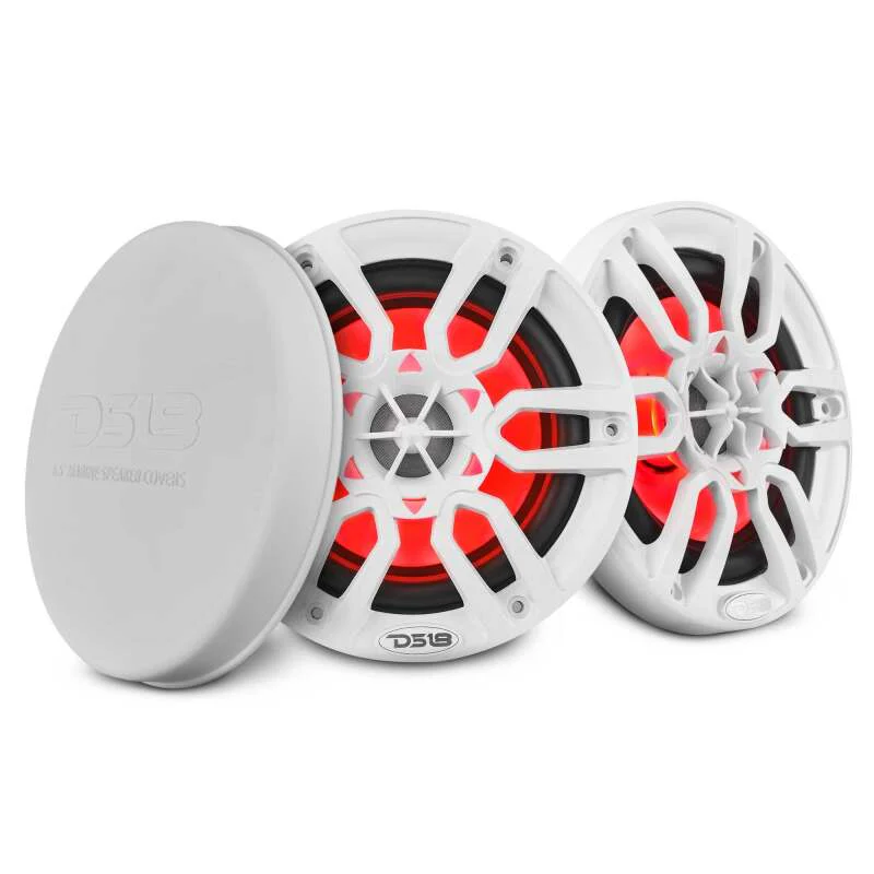 DS18 NXL Series Coaxial Marine Speaker w/ RGB Lights 6.5in 2-Way 100 Watts RMS 4 ohm White - Image 4