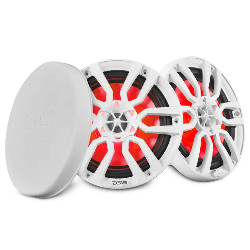 DS18 NXL Series Coaxial Marine Speaker w/ RGB Lights 8in 2-Way 125 Watts RMS 4 ohm White - Image 6