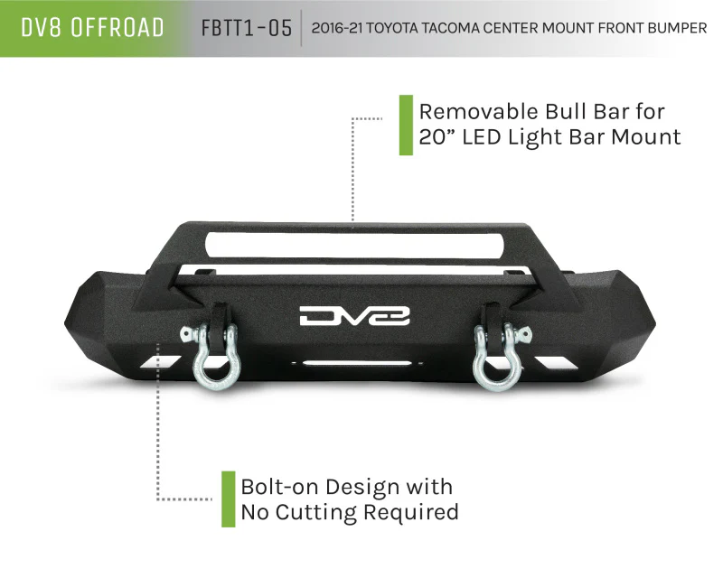 DV8 Offroad 2016+ Toyota Tacoma Center Bumper - Image 29
