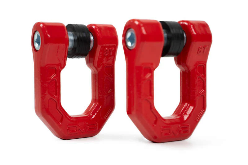 DV8 Offroad Elite Series D-Ring Shackles - Pair (Red) - Image 2