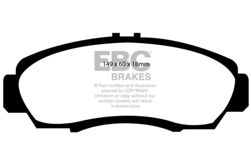 EBC 01-03 Acura CL 3.2 Redstuff Front Brake Pads - Image 4