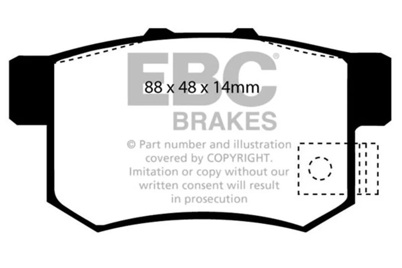 EBC 01-03 Acura CL 3.2 Redstuff Rear Brake Pads - Image 3