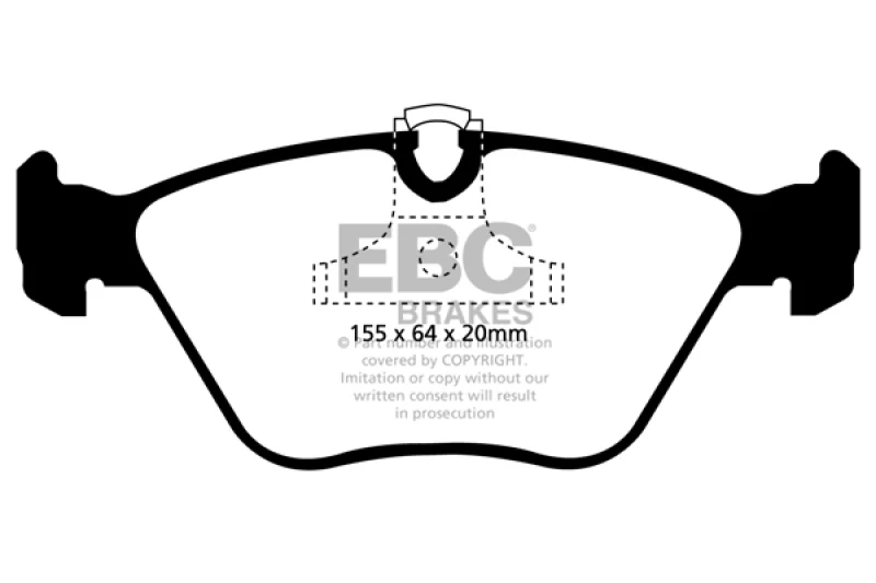 EBC 04-06 BMW X3 2.5 (E83) Redstuff Front Brake Pads - Image 2