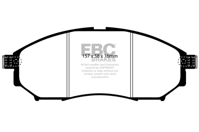 EBC 06-09 Infiniti FX35 3.5 Greenstuff Front Brake Pads - Image 6