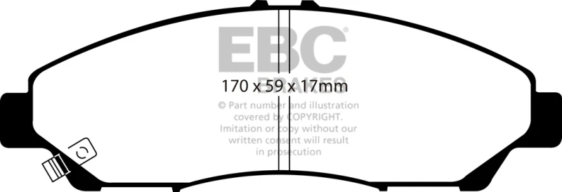 EBC 07-13 Acura MDX 3.7 Ultimax2 Front Brake Pads - Image 2