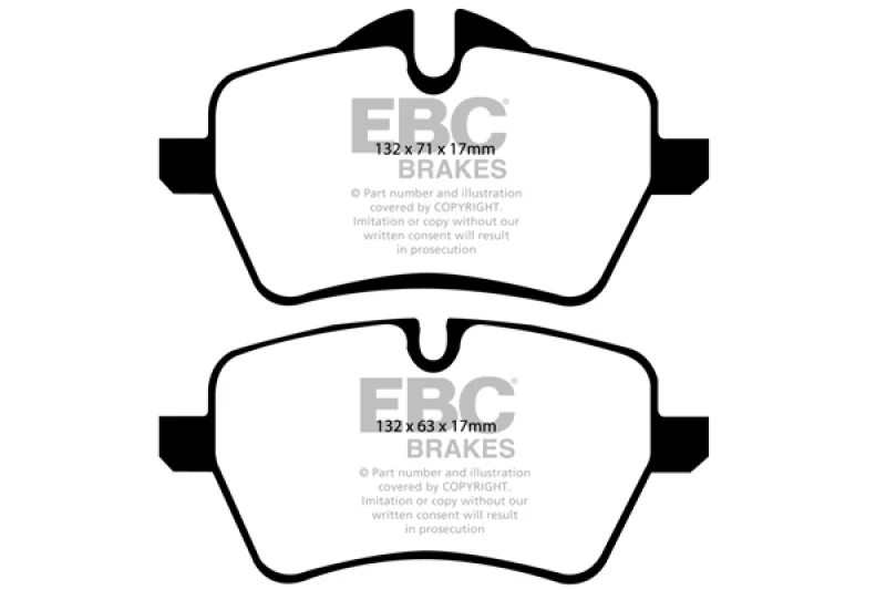 EBC 07-14 Mini Hardtop 1.6 Turbo Cooper S Redstuff Front Brake Pads - Image 2