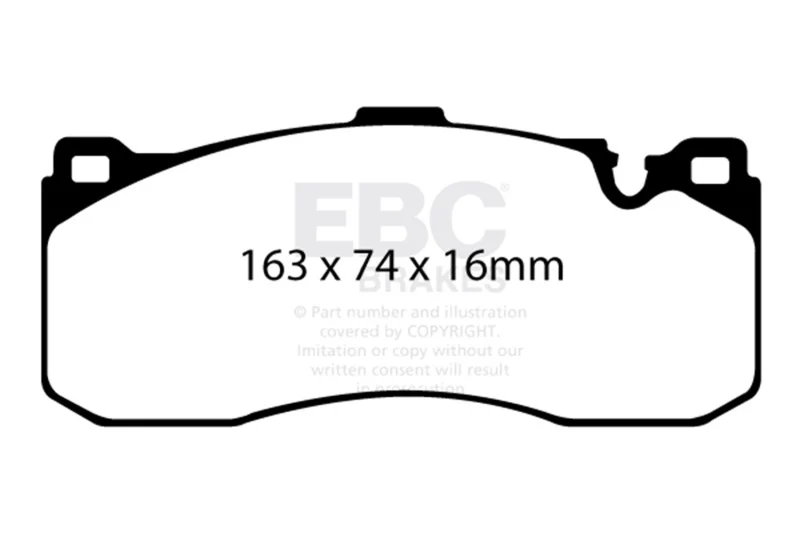 EBC 08-10 BMW 135 3.0 Twin Turbo Yellowstuff Front Brake Pads - Image 2