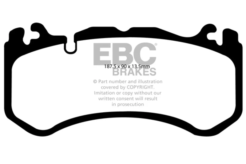 EBC 08-13 Mercedes-Benz C63 AMG (W204) 6.2 Redstuff Front Brake Pads - Image 6