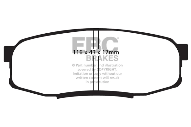EBC 08+ Lexus LX570 5.7 Greenstuff Rear Brake Pads - Image 2