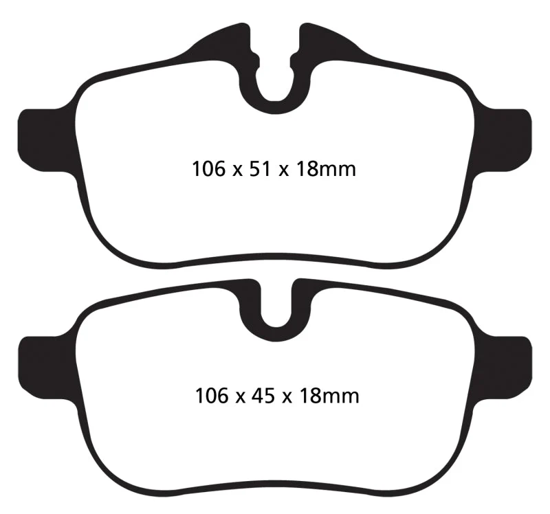 EBC 09+ BMW Z4 3.0 (E89) Yellowstuff Rear Brake Pads - Image 8