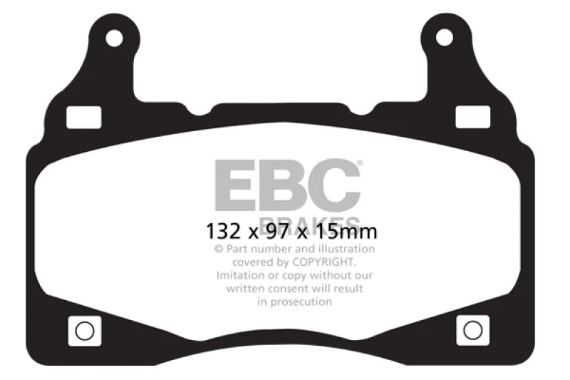 EBC 11-15 Chevrolet Camaro (5th Gen) 6.2 Yellowstuff Front Brake Pads - Image 4