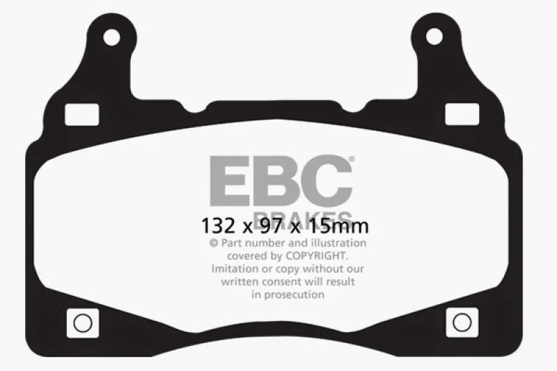 EBC 11-15 Chevrolet Camaro (5th Gen) 6.2 Yellowstuff Front Brake Pads - Image 5