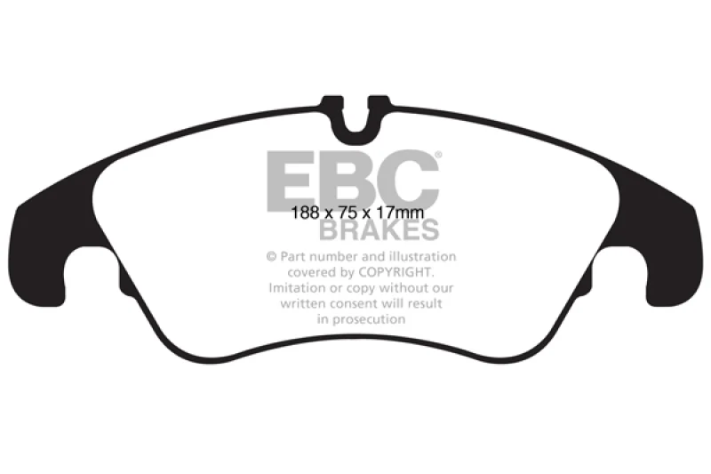 EBC 11 Audi A6 2.0 Turbo Ultimax2 Front Brake Pads - Image 2