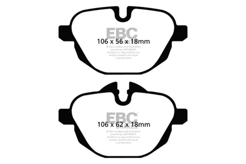 EBC 11+ BMW X3 2.0 Turbo (F25) Greenstuff Rear Brake Pads - Image 4