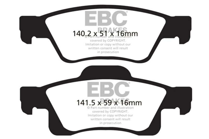 EBC 11+ Dodge Durango 3.6 Greenstuff Rear Brake Pads - Image 2