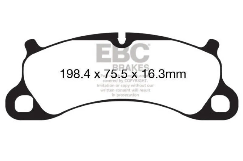 EBC 12-15 Porsche 911 (991) (Cast Iron Rotor only) 3.8 Carrera S Redstuff Front Brake Pads - Image 2