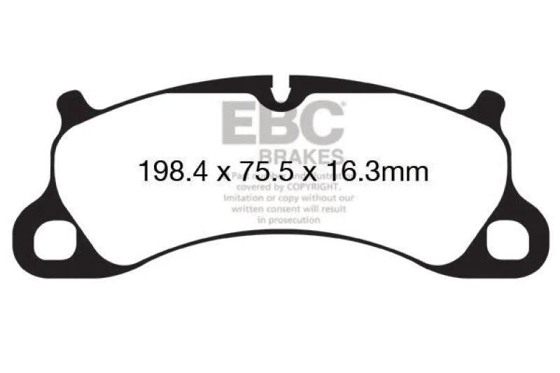 EBC 12-15 Porsche 911 (991) (Cast Iron Rotor only) 3.8 Carrera S Redstuff Front Brake Pads - Image 4