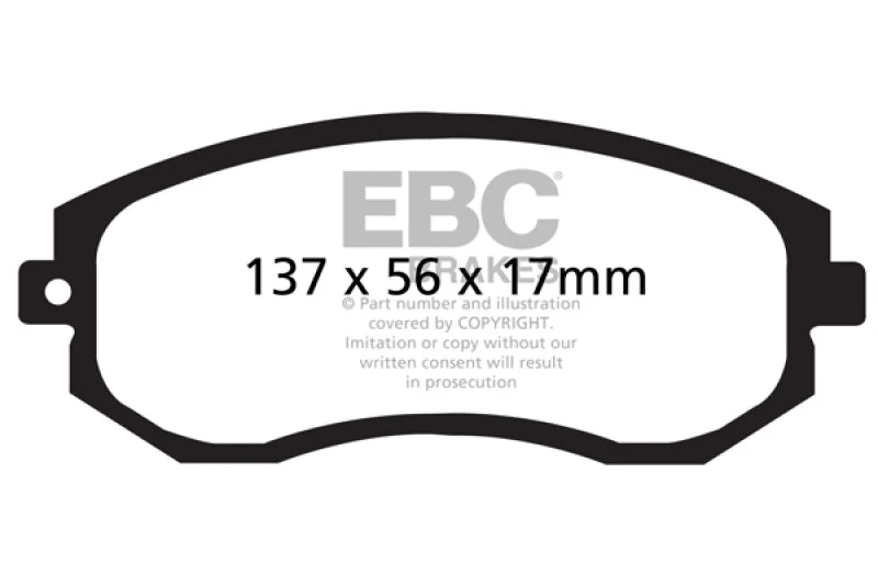 EBC 12+ Scion FR-S 2 Redstuff Front Brake Pads - Image 4