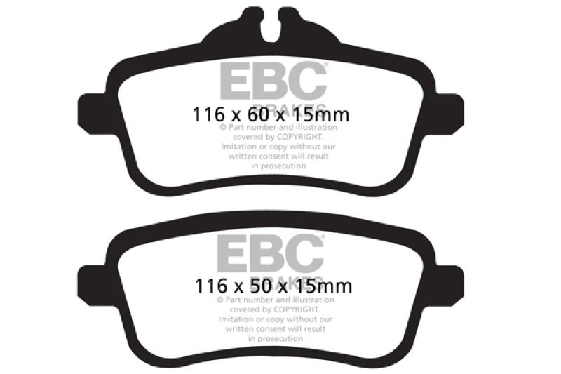 EBC 13-16 Mercedes-Benz GL350 3.0 TD Ultimax2 Rear Brake Pads - Image 2