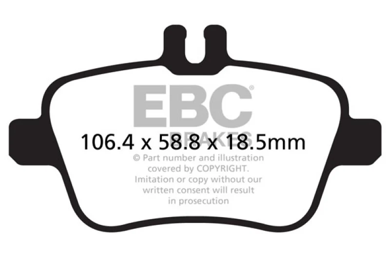 EBC 13+ Mercedes-Benz CLA250 2.0 Turbo Ultimax2 Rear Brake Pads - Image 2