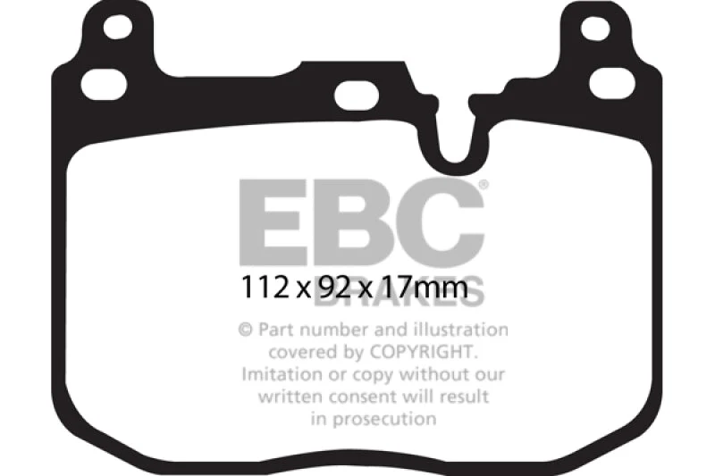 EBC 14+ BMW i8 1.5 Turbo/Electric Yellowstuff Front Brake Pads - Image 6