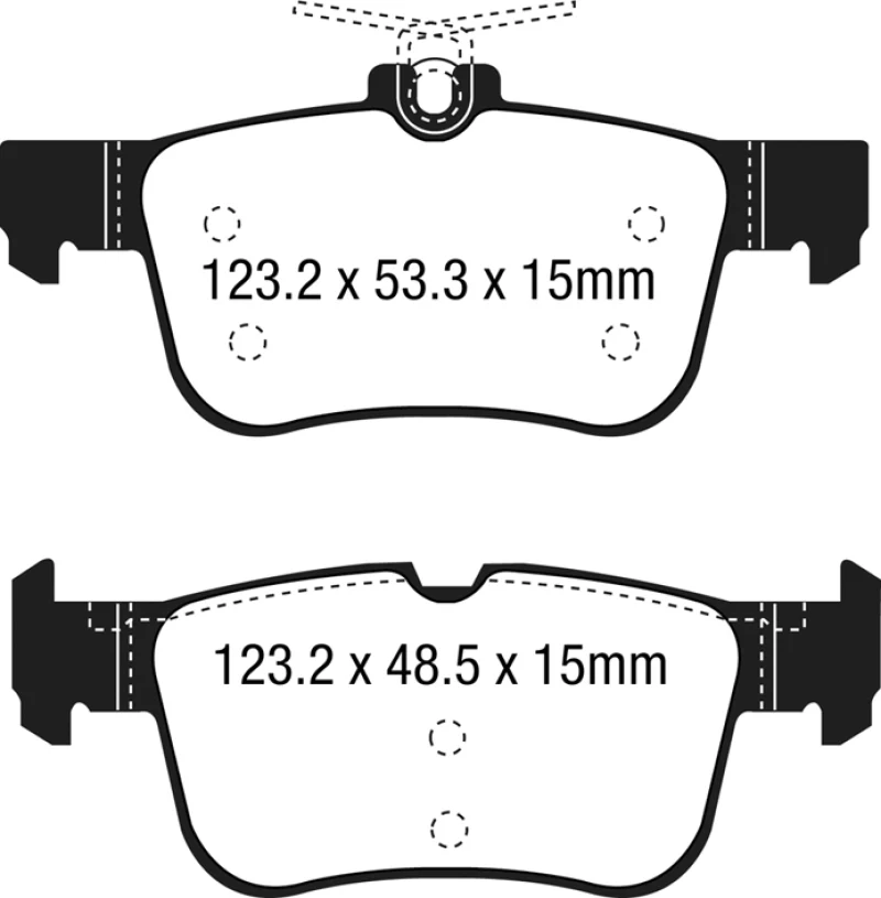 EBC 15+ Ford Edge 2.0 Turbo FWD Ultimax2 Rear Brake Pads - Image 2
