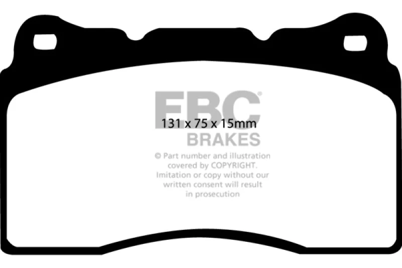 EBC 17-21 Honda Civic Type-R (FK8) Yellowstuff Front Brake Pads - Image 4