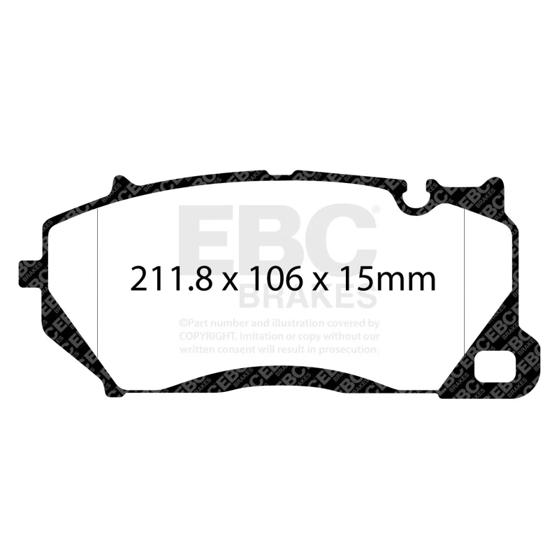 EBC 20-22 Audi RSQ8 4.0TT Yellowstuff Front Brake Pads - Image 2