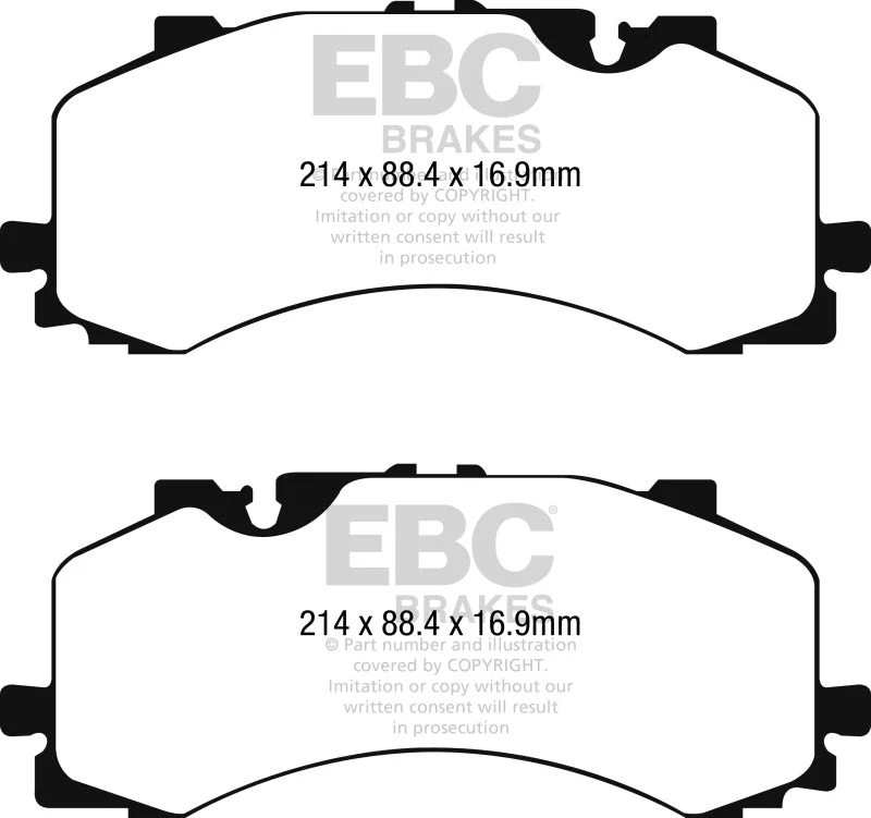 EBC 2016+ Audi Q7 3.0L Supercharged Yellowstuff Front Brake Pads - Image 2