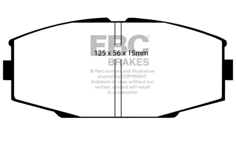 EBC 86-92 Toyota Supra 2.8 Yellowstuff Front Brake Pads - Image 2