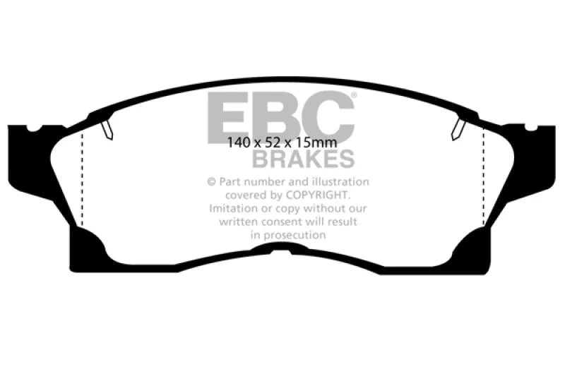 EBC 91-92 Toyota MR2 2.0 Turbo Redstuff Front Brake Pads - Image 2