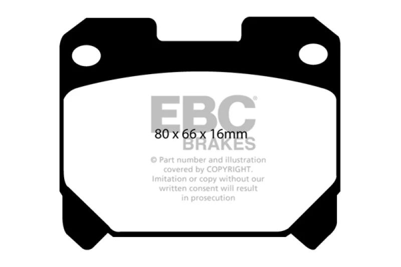 EBC 93-98 Toyota Supra 3.0 Twin Turbo Yellowstuff Rear Brake Pads - Image 3