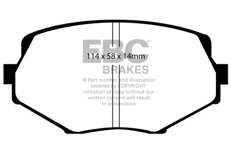 EBC 94-01 Mazda Miata MX5 1.8 Greenstuff Front Brake Pads - Image 4