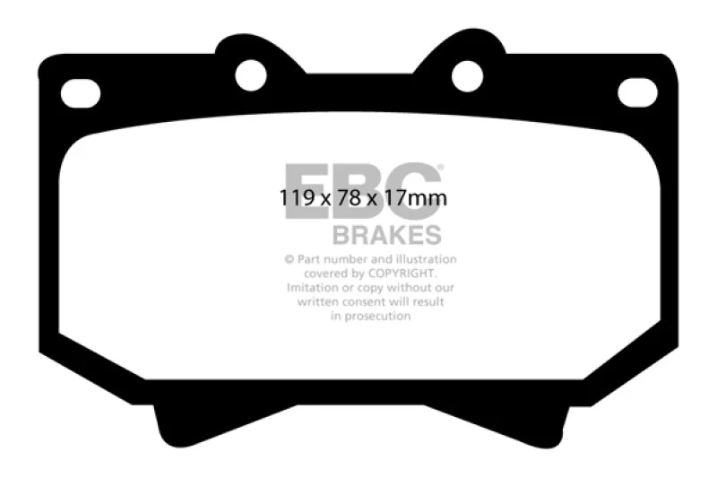 EBC 98-07 Lexus LX470 4.7 Greenstuff Front Brake Pads - Image 5