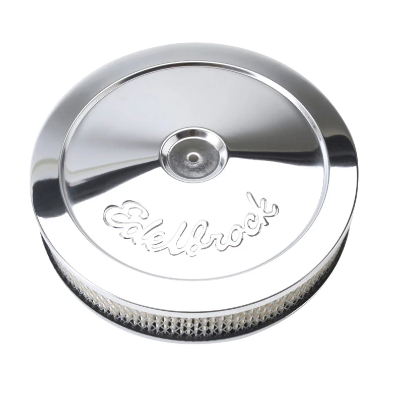 Edelbrock Air Cleaner Pro-Flo Series Round Steel Top Paper Element 10In Dia X 3 5In Chrome - Image 3