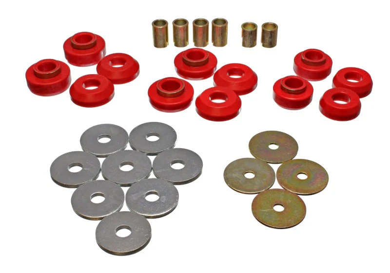 Energy Suspension 75-79 Chevrolet Nova / Chevy II Red Body Mount Set - Image 2