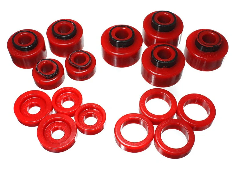 Energy Suspension 99-07 Ford F-250/F-350 SD 2/4WD Crew Cab Body Mount Set - Red - Image 2