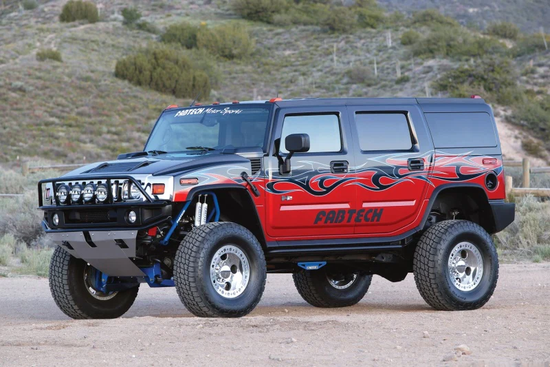 Fabtech 03-08 Hummer H2 Suv/Sut 4WD w/Rr Coil Springs 6in Perf Sys w/Perf Shks - Image 2