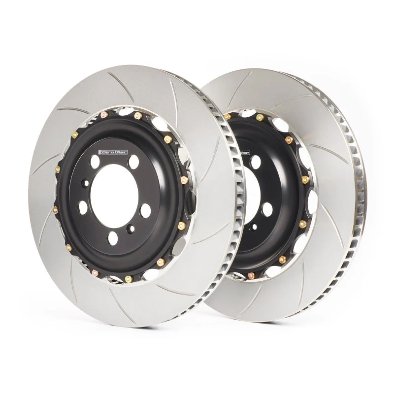 GiroDisc 02-04 Audi RS6 (C5) 380mm Zinc Plated Slotted Front Rotors (w/Spacers)
